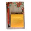 Personalized Pen and Sticky Note Holder, floral decor, office decor, handmade