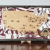 Personalized NBA Stadium Travel Map: Basketball Fan Gift