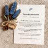 Personalized Texas Bluebonnet Wooden Magnet, Custom Engraved Bouquet Gift