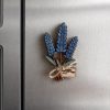Personalized Texas Bluebonnet Wooden Magnet, Custom Engraved Bouquet Gift