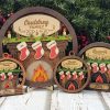 Personalized Family Fireplace Ornament: Engraved Christmas Decoration
