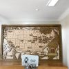 Personalized, Baseball Stadium Travel Map, Gift for Him,  Wood, Laser Cut Design, Adventure Map