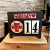 Interchangeable standing season calendar, wood
