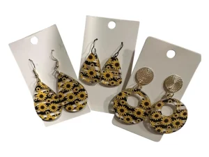 Sunflower Dangle and Drop Earrings
