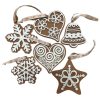Gingerbread Ornament, Wood, Hand Painted, Gift Tag, Cookie Ornament