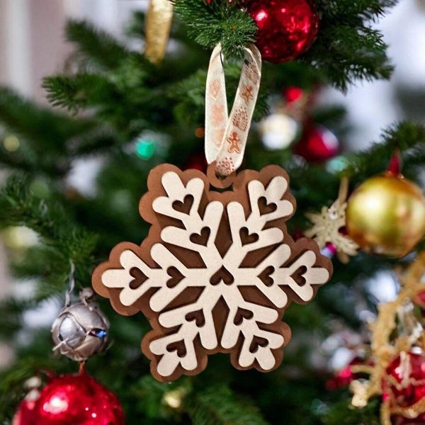 Gingerbread Ornament, Wood, Hand Painted, Gift Tag, Cookie Ornament