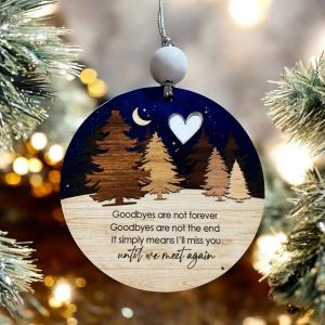 Memorial Ornament: Handmade MDF Wood Remembrance Gift