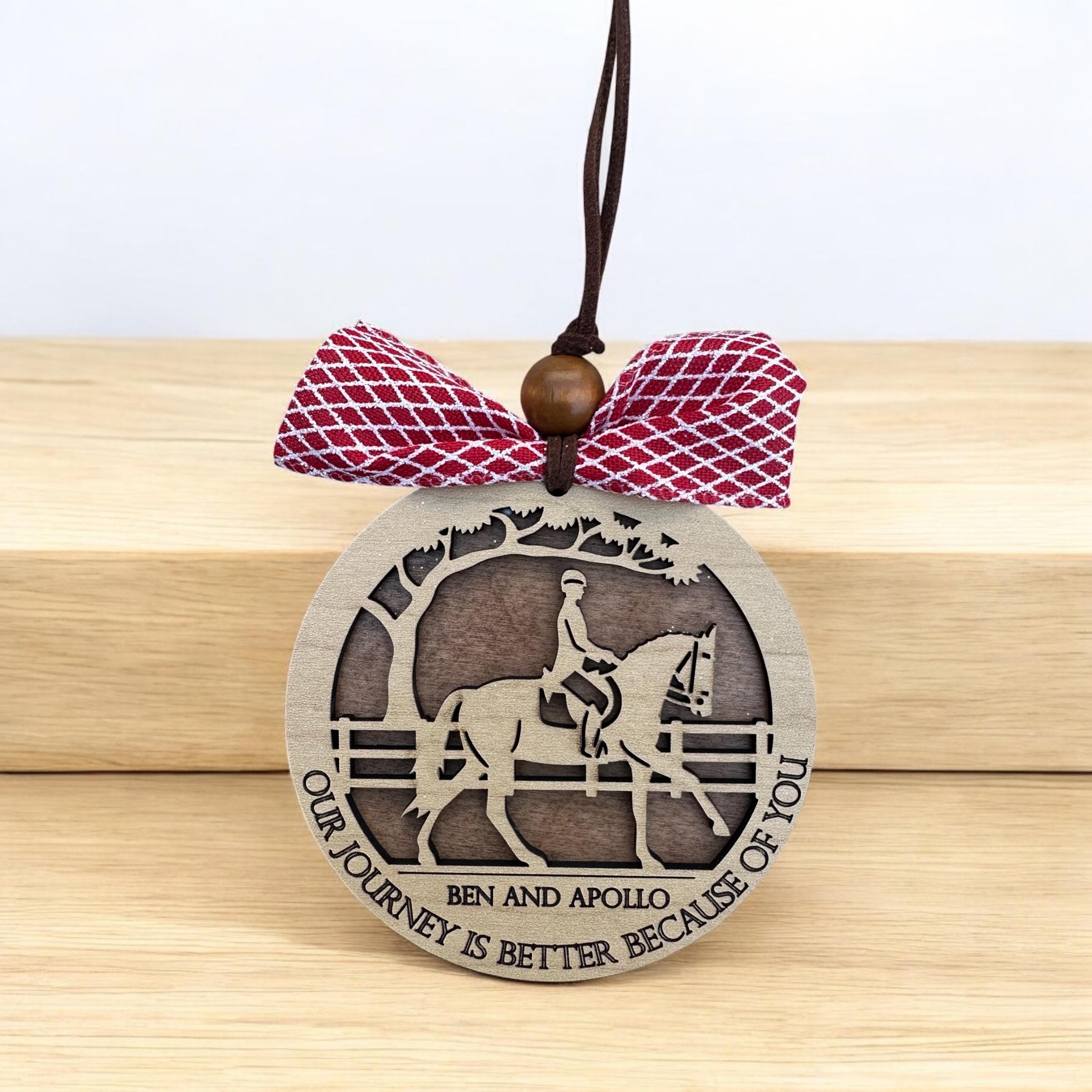 Personalized Horse Trainer Ornament: Engraved Maple Wood Equestrian Gift - Image 5