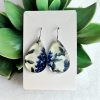 Texas Bluebonnet Earrings: Clear Acrylic Teardrop Dangles