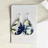 Texas Bluebonnet Earrings: Clear Acrylic Teardrop Dangles