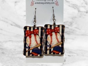 Baseball Earrings - Acrylic Game Day Jewelry for Moms & Fans