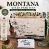 Montana State Park Map | 3 Layer Wood Tracker | Personalized Adventure Display