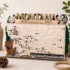 Montana State Park Map | 3 Layer Wood Tracker | Personalized Adventure Display