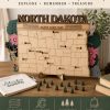 North Dakota State Park Map | Personalized Multi-Layer Wood Adventure Tracker (17x10x2)