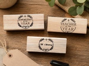 Custom Engraved Wood Eraser Set | Personalized Teacher Appreciation Gift