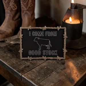 Western Cow Sign | Rustic Farmhouse Decor | Maple Plywood, ECO MDF Wood