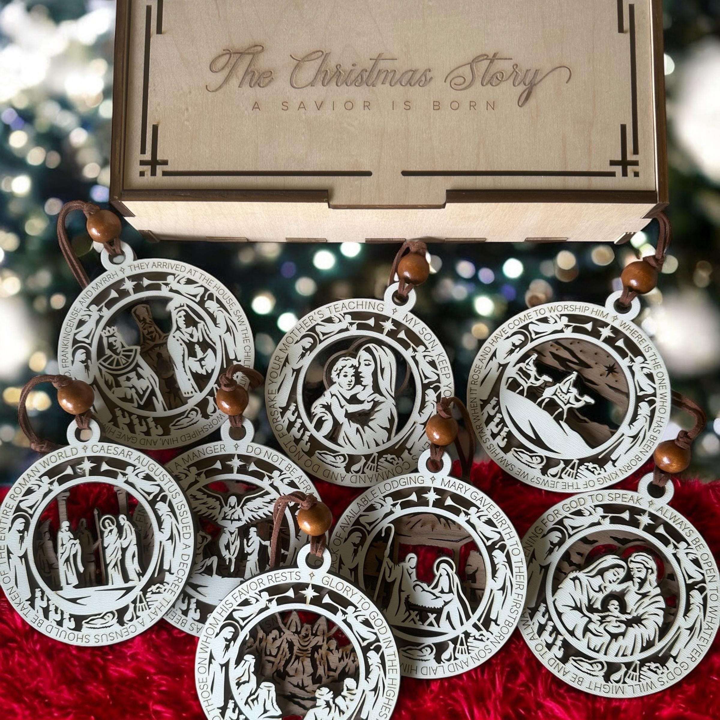 Nativity Scene Wooden Ornament Set: Christmas Story Heirloom - Image 4