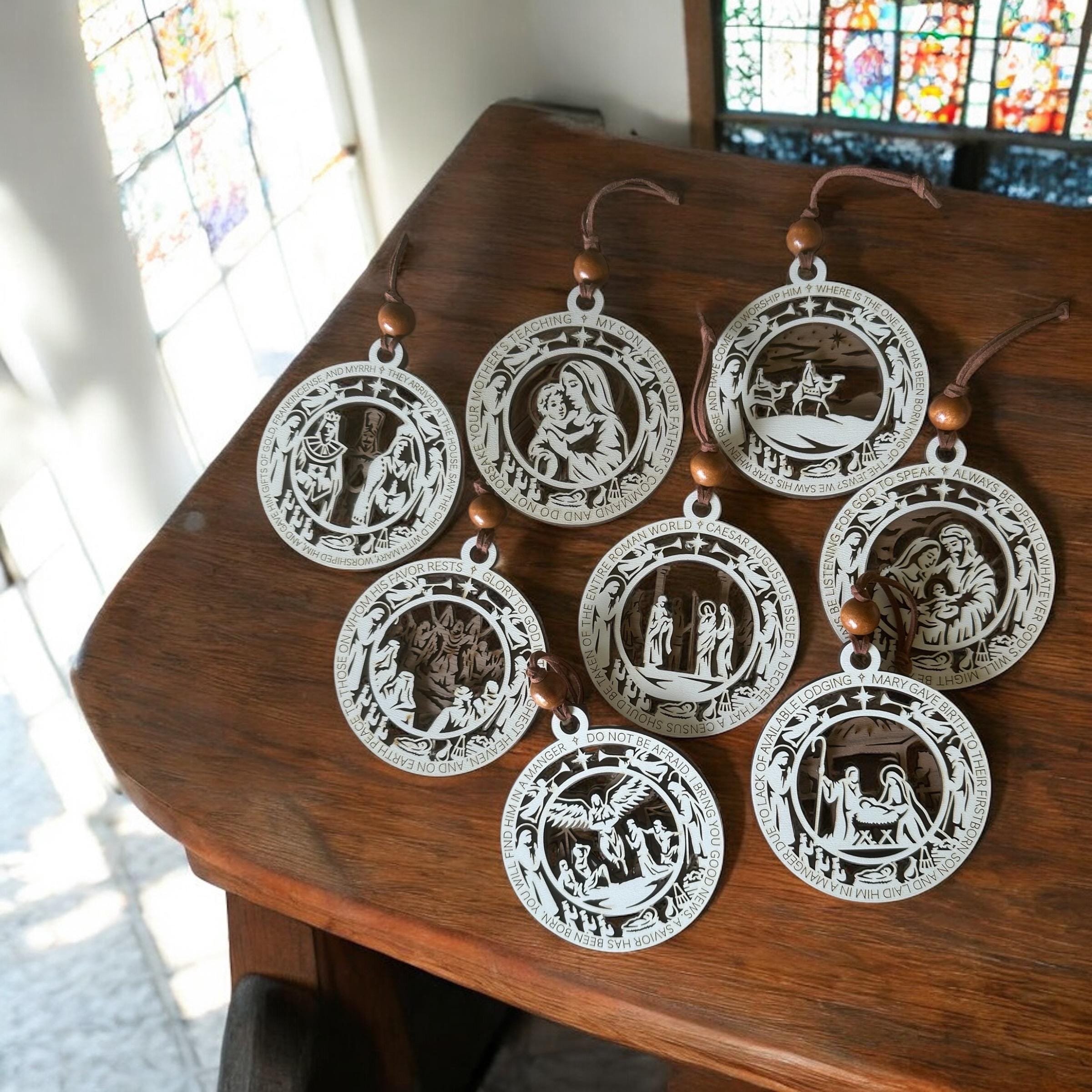 Nativity Scene Wooden Ornament Set: Christmas Story Heirloom - Image 8