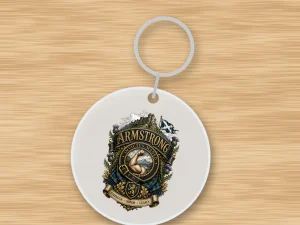 Armstrong Family Crest Acrylic Keychain