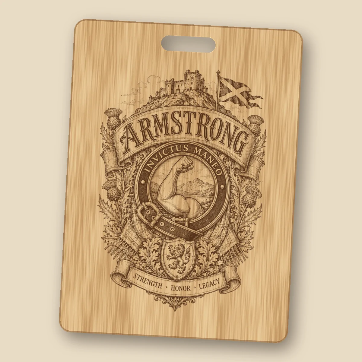 Armstrong Family Crest Cutting Board